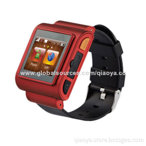 GPS watch with pulse, heart rate, trackers and way-points